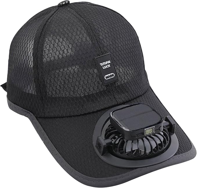 Clobeau solar-powered fan hat